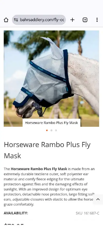 Rambo Fly Mask, View more