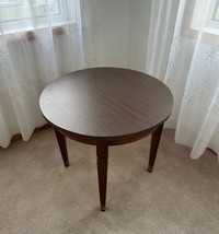 Round small wood table 