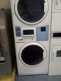 Coin Operated. Stacked Washer and  Dryer. Commercial.