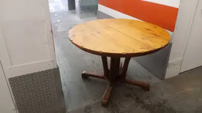 wooden table with 2 chairs , View more