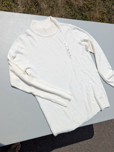 New! Ultrasoft Pearl White Sweater - Size M, Age 10-12, View more