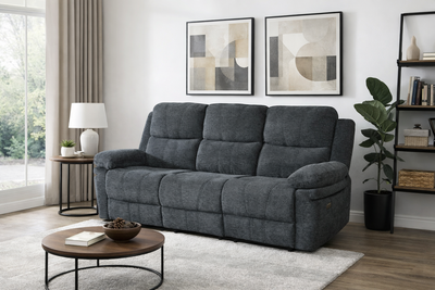 Electric Reclining Sofa – Plush 3 Seater Home Furniture, View more