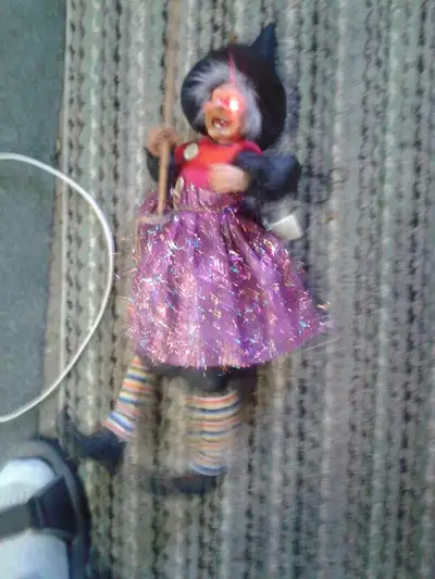 Animated Halloween Hanging Witch / Wall Door Hanger Haunted, View more