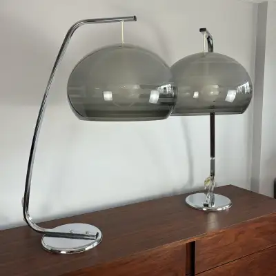 Vintage Mid Century Retro Pair of Lamps, View more