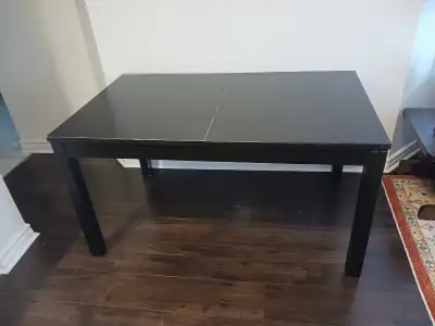 Ikea Black Extendable Dining/ Kitchen Table, View more
