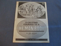 8 EXCITING COURSES TO A HE MAN BODY-BEN WEIDER-1970'S-42 PAGES!