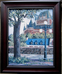 A Stunning Oil On Canvas Of The Iconic Chateau Frontenac Signed