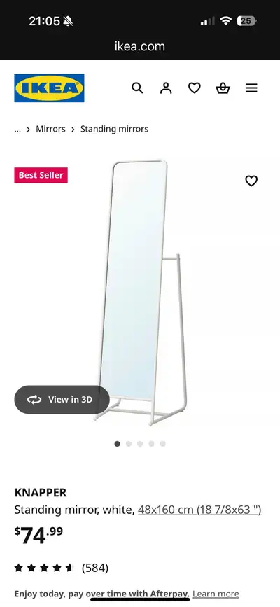 Mint IKEA Standing Mirror, View more