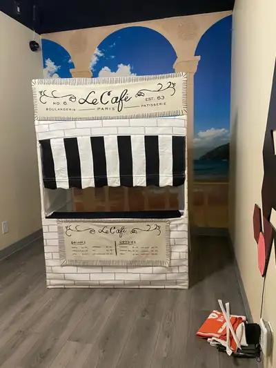 crate and barrel playhouse, le cafe or change it up to be a bbq shop or anything else you can imagin...