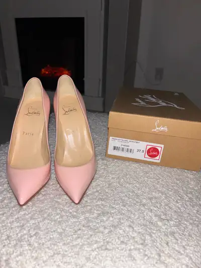 Size 37.5 Never worn come to box and dust bag protective souls ready put on Christian Louboutin Piga...