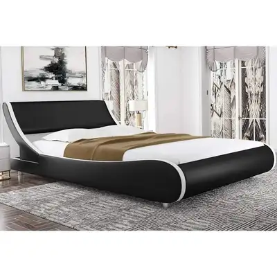 New Amolife Queen Size Modern Platform Bed Frame with Headboard, View more