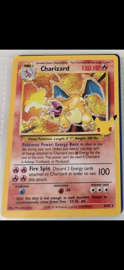 Charizard  (sleeved after pull) Pokémon card, View more