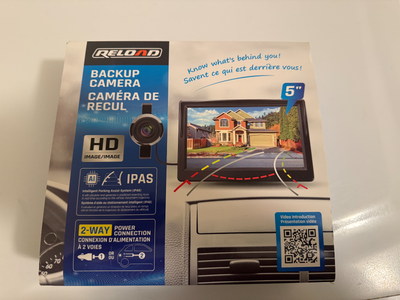 A used Reload 720p HD Wired Back Up Camera with 5-in HD Monitor & Suction Cup Mount for sale. It fun...