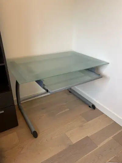 Desk with sliding tray, View more