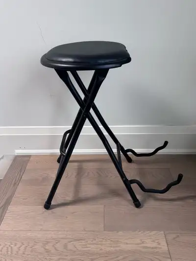 Guitar stool with built in stand, View more