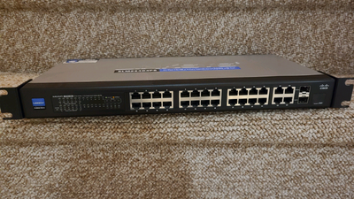 Linksys 24 port POE smart switch w 4x GB and 8 port POE, View more