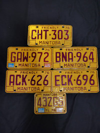 Vintage Manitoba License Plates