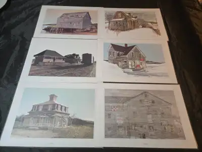 Set of 12 Canadian Buildings / Art Prints Placemats, View more