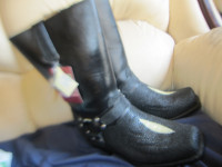 Stingray Leather  Boots Findig  New With Tags Handmade