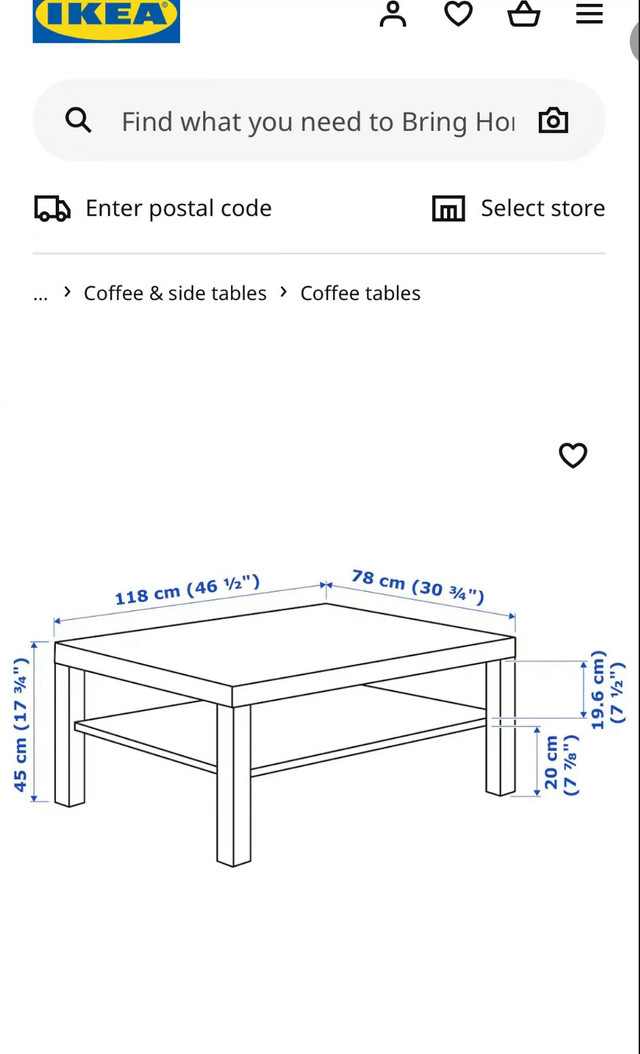 IKEA Coffee Table  in Coffee Tables in Mississauga / Peel Region - Image 3