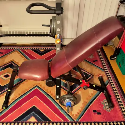 Genuine Leather Weight Bench, View more