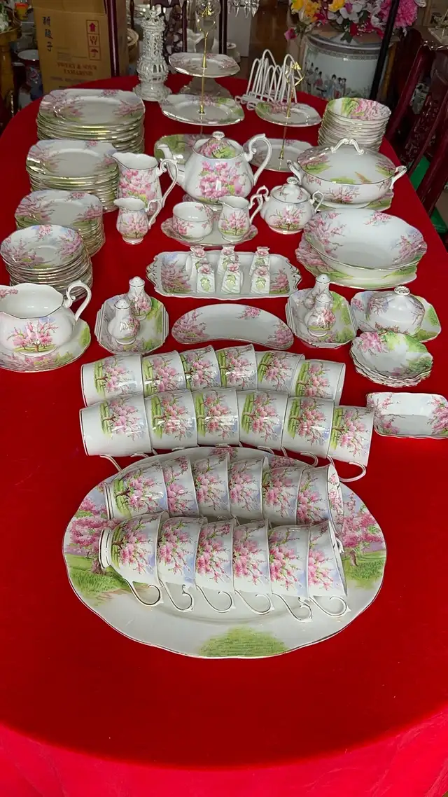 244 pieces dinnerware & silver flatware set. Blossom Time  in Kitchen & Dining Wares in City of Toronto - Image 2
