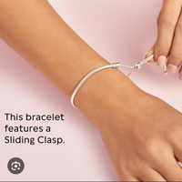 Authentic Pandora Moments Snake Chain Slider Bracelet