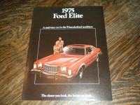 Ford Elite Car 1975 Sales Brochure