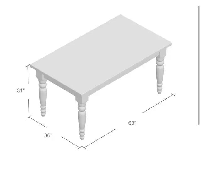 Brand new Valerie Pine Solid Wood Dining Table  in Dining Tables & Sets in Hamilton - Image 4