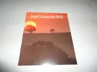1992 JEEP COMANCHE DEALER SALES BROCHURE. CAN MAIL IN CANADA!