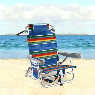 Backpack Beach Chairs for Adults Capacity 300 Lb Low 5 Position , View more