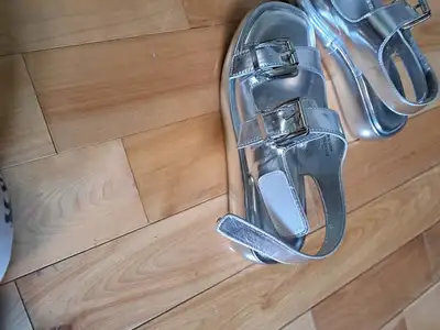 Silver sandals, Joe Fresh, size 7, View more