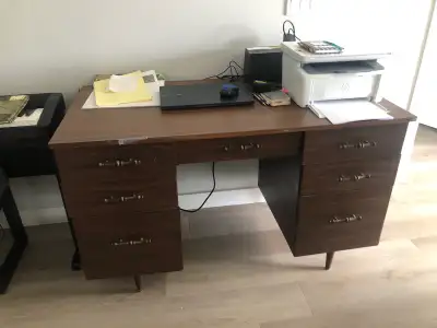 FREE- Brown Desk with 6 drawers. Sherwood Park.
, View more