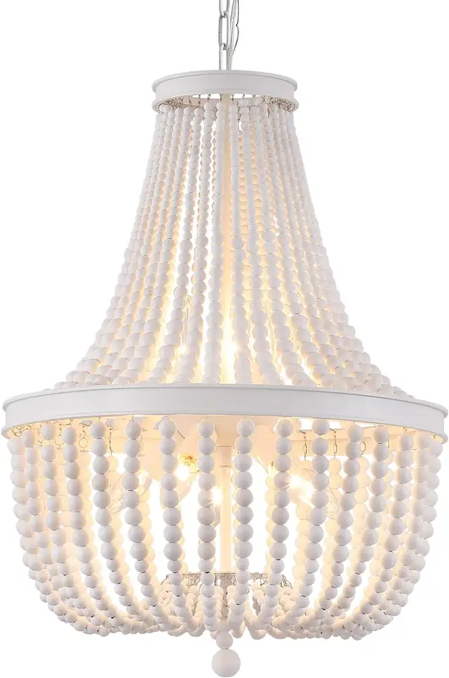 White Bead Chandelier in Indoor Lighting & Fans in Hamilton - Image 2