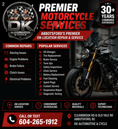 Motorcycle Mobile Mechanic - Service and Repair 604-265-1912, View more