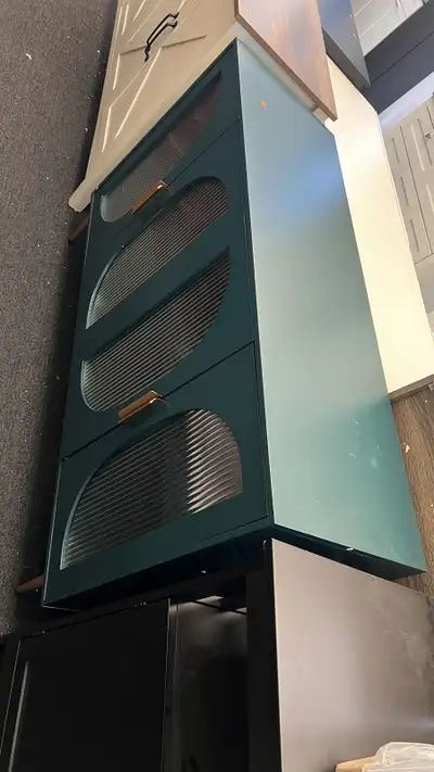 Sideboard Buffet Cabinet with Glass Doors Wood Accent Cabinet wi, View more