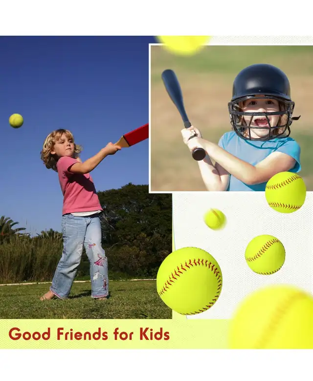 Lewtemi 18 Pack Yellow Sports Practice Softballs Official Size a in Baseball & Softball in Hamilton - Image 3