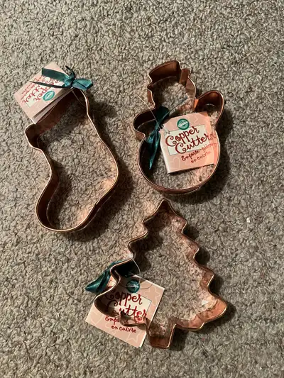 3 New Large Wilton Copper Cookie Cutters, View more