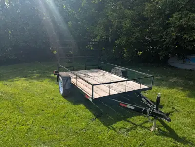 Done up home built 110 inches long 69 inch wide utility Trailer, new lights, new 3500 lbs axle, new...