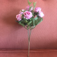 Artificial Rose Flower Mini Bouquet - Pink (2x available)