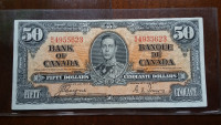 1937 $50.00 Bank of Canada Banknote