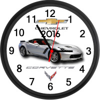 2016 Chevy Corvette Z06 (Silver) Custom Wall Clock - Brand New