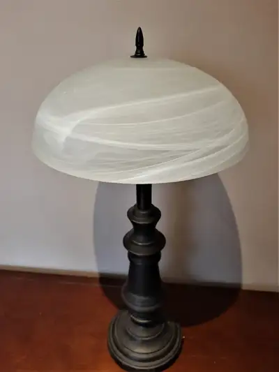 Vintage Bronze n' Glass Table Lamp, View more