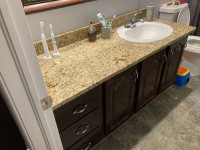 60” Vanity with granite countertop
