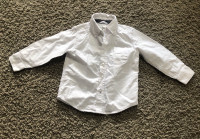 2T white button up shirt