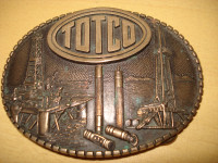 TOTCO brass belt buckle