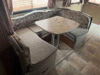 RV dinette and bench seating