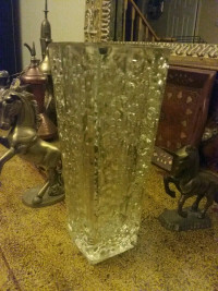 Rare SKLO Union  art glass vase - CZECH.