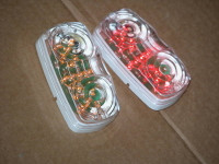 4 inch Round Red Trailer light Kits & LED side markers