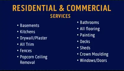 Construction, renovations and repairs services, View more